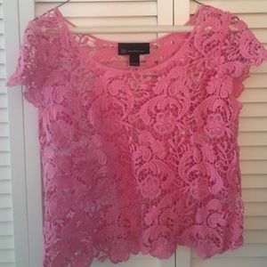 Crochet pink short sleeve