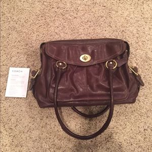 Coach brown leather purse