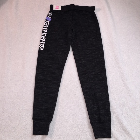 PINK Gym Pant 🏆 Marl Gray & Lavender - Picture 3 of 4