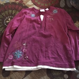 Alfred Dunner Long Sleeve Top