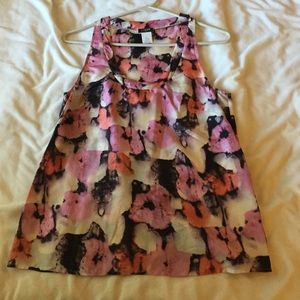 Silk tank top blouse