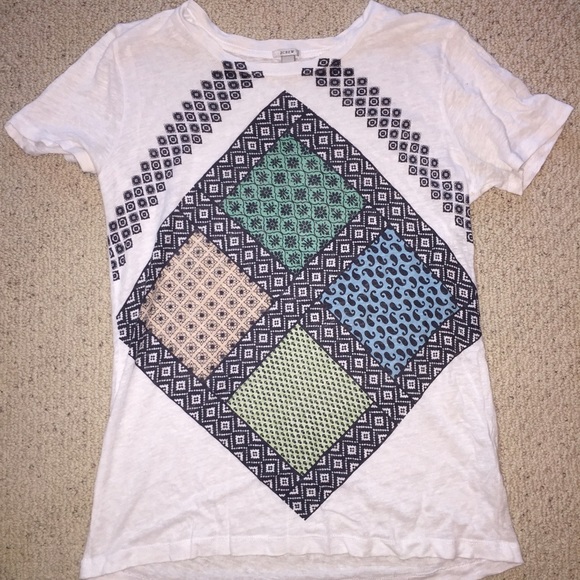 J. Crew scarf print tee