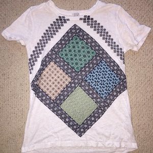 J. Crew scarf print tee