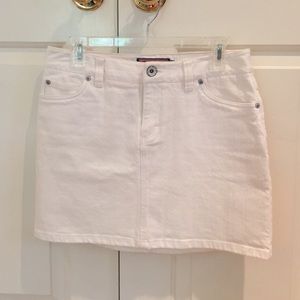 Vineyard Vines White Denim Skirt