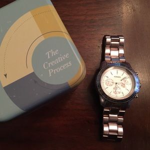 Rose Gold Fossil Watch