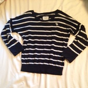 Black and White Striped Abercrombie Sweater