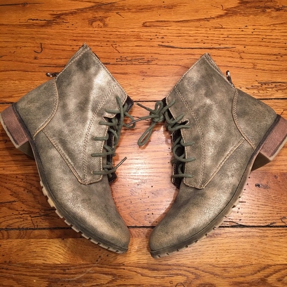 Shimmery combat boots