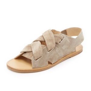 Rag & Bone Elda Sandal in Warm Grey Suede