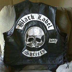 Black Label Society Leather Vest