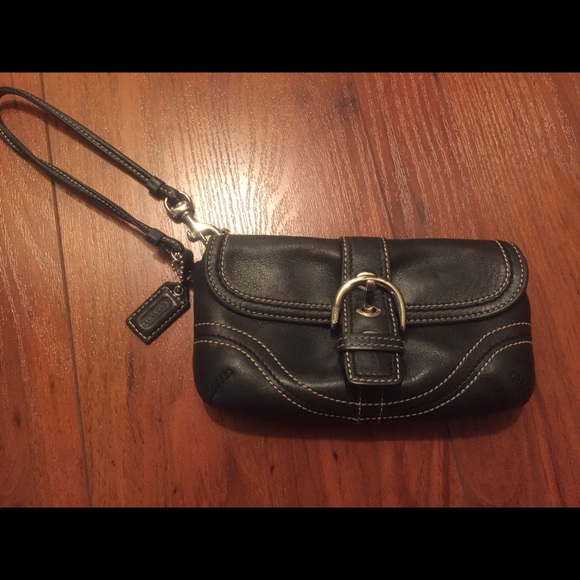 Coach leather wristlet