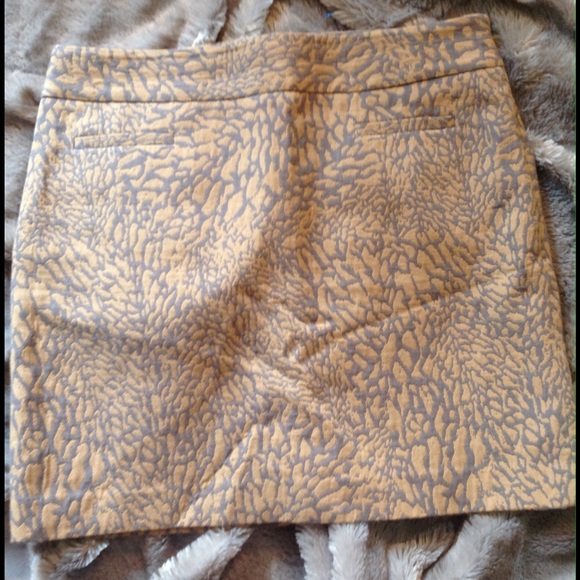 Loft Gray & Taupe Printed Short Skirt - Picture 1 of 2