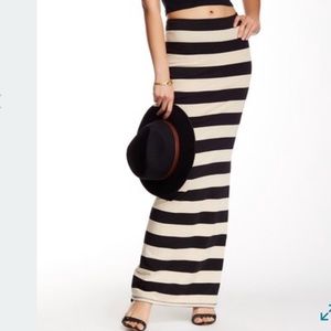 Free People stripe maxi skirt