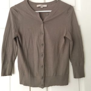 Ann Taylor Loft Mushroom Cardigan