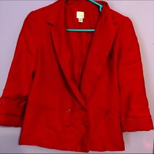 LC Lauren Conrad Red Blazer - Size 2