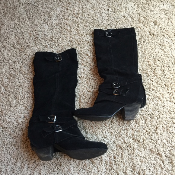 Black Buckle Boots
