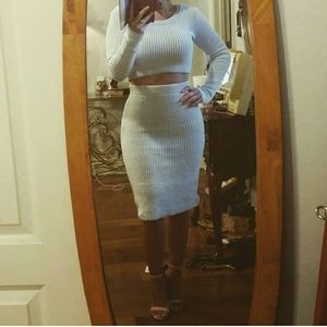 Brand new missguided high waist knit skirt and top