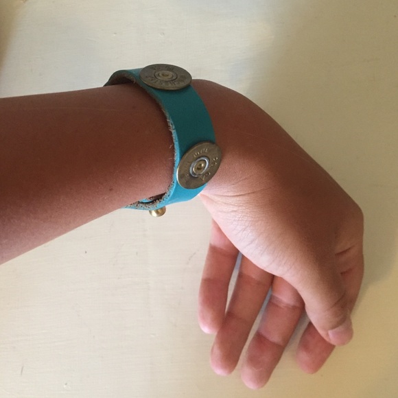 Rustic teal bracelet - Picture 4 of 4