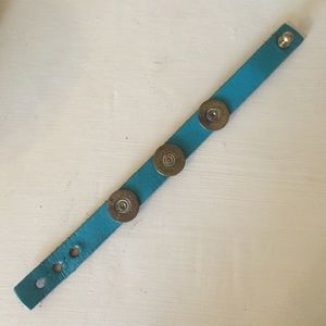 Rustic teal bracelet