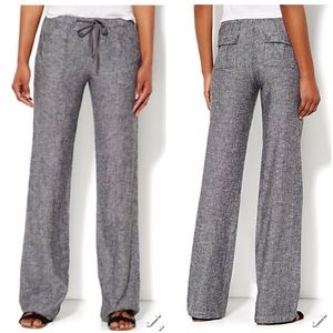 NY&co Linen Drawstring Pants Gray M