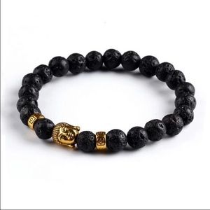 Lava Buddha Head Bracelet