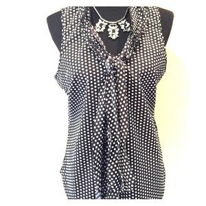 Beautiful Polka Dot Bow Blouse