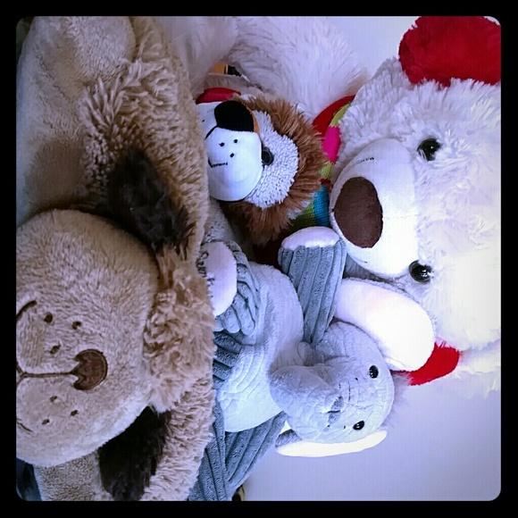4 stuffed animals