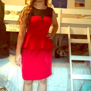 SOMEBODY FREAKING BUY THIS‼️Red peplum dress