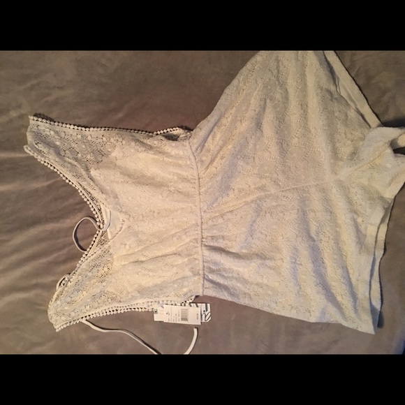 White lace romper