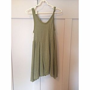 Free People Chartreuse silver dress
