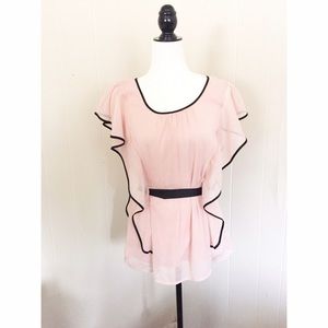 Light Pink Ruffle Blouse