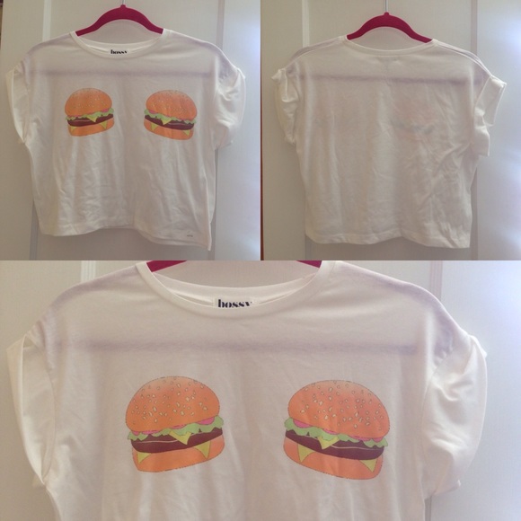 Nasty Gal Tops - Cheeseburger shirt