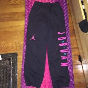 Black Jordan sweatpants!