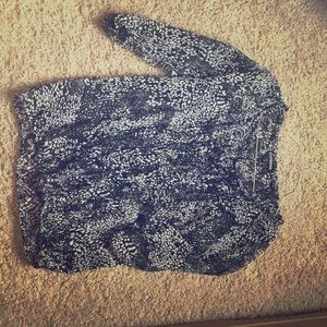 Express leopard peasant blouse