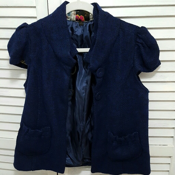 EUC Forever21 Cap Sleeve Blazer - large