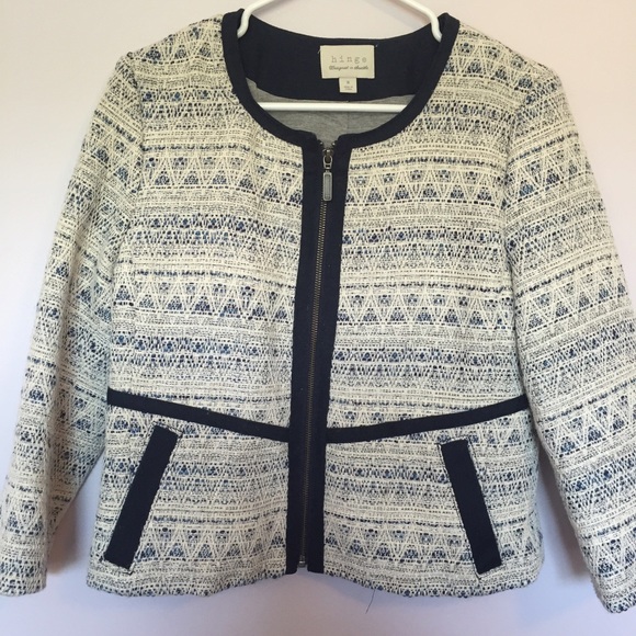 HINGE Tweed Style Jacket in Blue