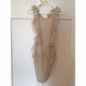 Ruffled open back dress