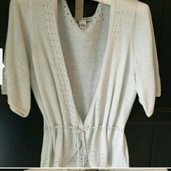 WHOM silver lightweight shrug sweater