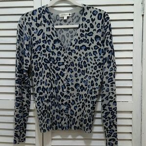 EUC Cotton On Cardigan - Medium Blue Cheetah