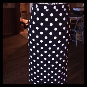 Polka dot pencil skirt
