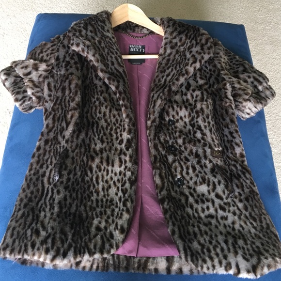 Miss Sixty Faux Fur Coat in size Medium (US Small