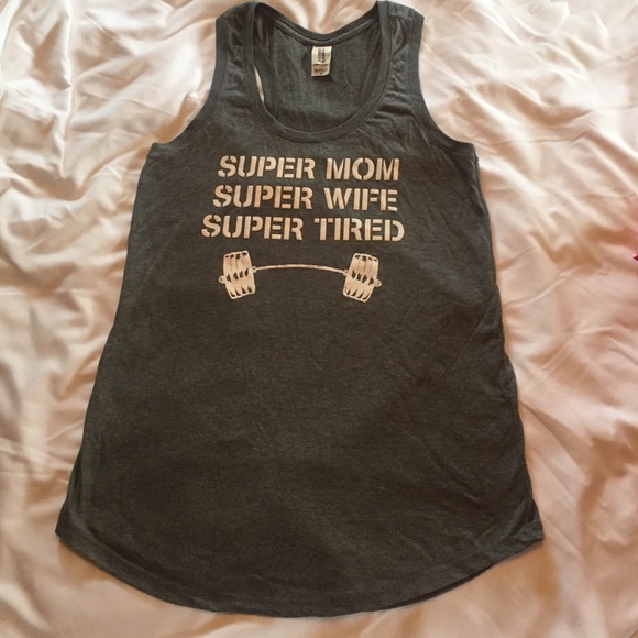Super Mom Super Tired Workout tank - Picture 2 of 5