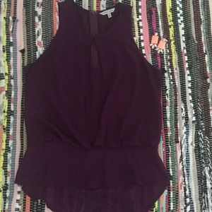 Highend Boutique Plum Chiffon Blouse