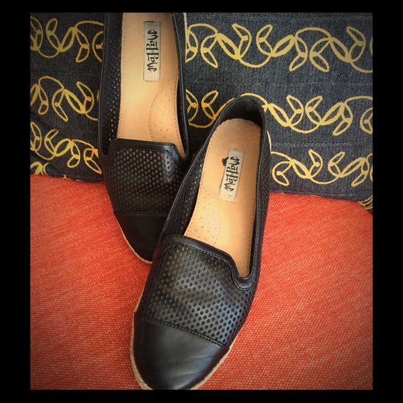 Modern Perforated loafer style espadrilles.