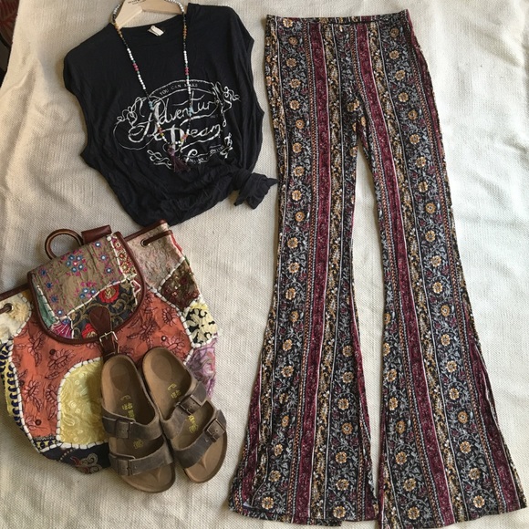 Function & Fringe Pants - ❤️LAST ONE❤️Printed boho  flares