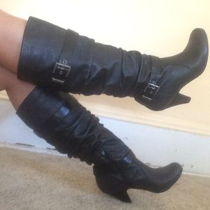 Jessica Simpson Black Heeled Boots Size 8