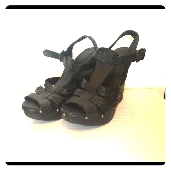 Black "Rubi" wedges - Picture 1 of 2