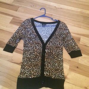 Cheetah print cardigan