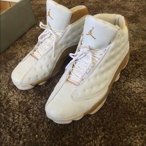 The retros 13 edition white and gold