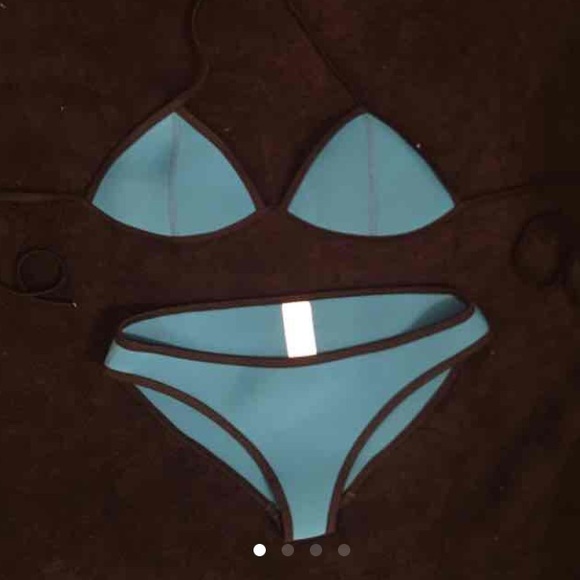 NWOT Triangl look alike bikini blue neoprene