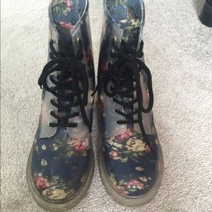 Floral Combat Boots from Dirty Laundry